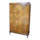 Art Deco wardrobe veneered in walnut burl.