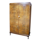 Art Deco wardrobe veneered in walnut burl.