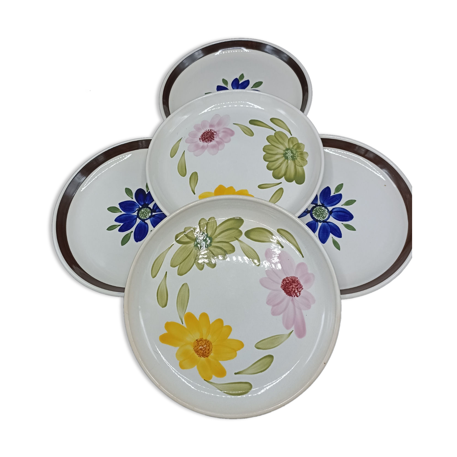 5 mismatched plates Digoin-Sarreguemines