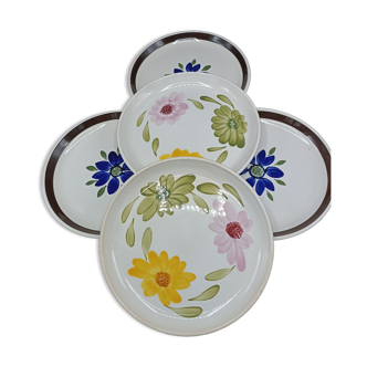 5 mismatched plates Digoin-Sarreguemines