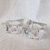 Pair of Villeroy and Boch crystal candle holders