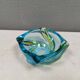 Beautiful ashtray in multicoloured glass. We guess Italy, 1980s.