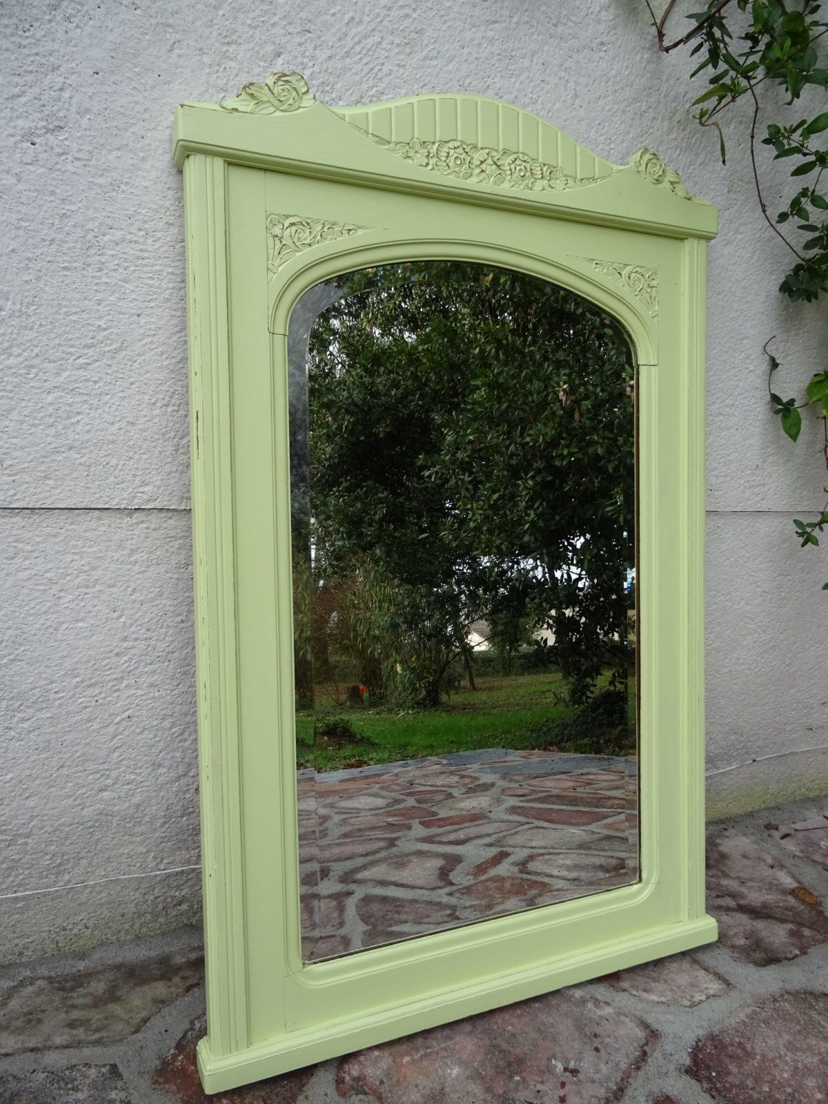 Solid oak framed mirror 77x120