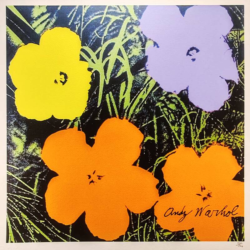 Lithographie en édition limitée Andy Warhol "Flowers" années 1980 par CMOA