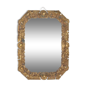 Miroir en bronze doré,