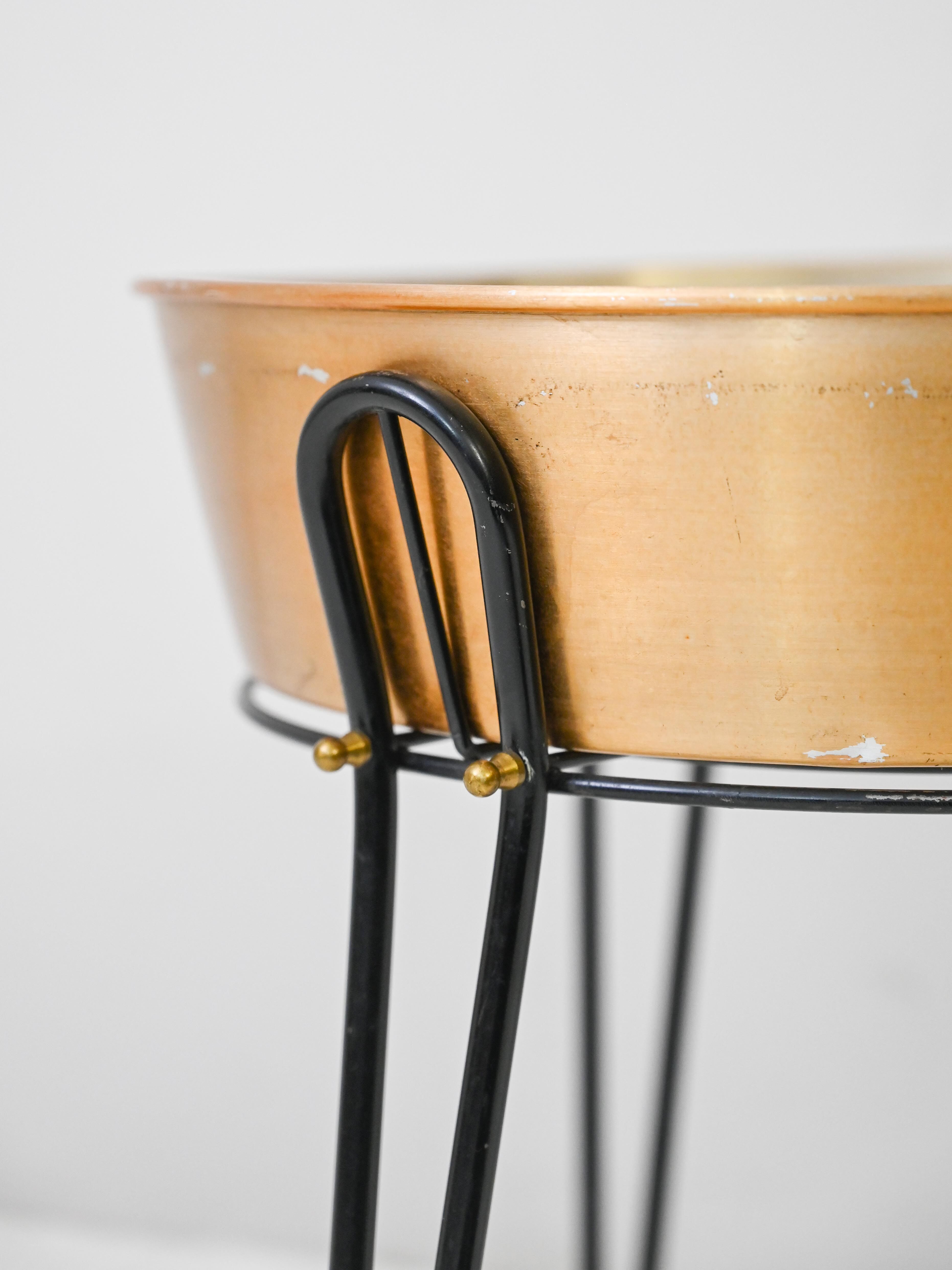 Vintage metal planter