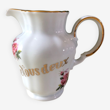 Porcelain milk jug the two of us