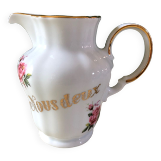 Porcelain milk jug the two of us