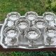 8 ice cream cups and stainless steel tray Jean Couzon