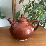 Brick red sandstone teapot from Saint Amand en Puisaye