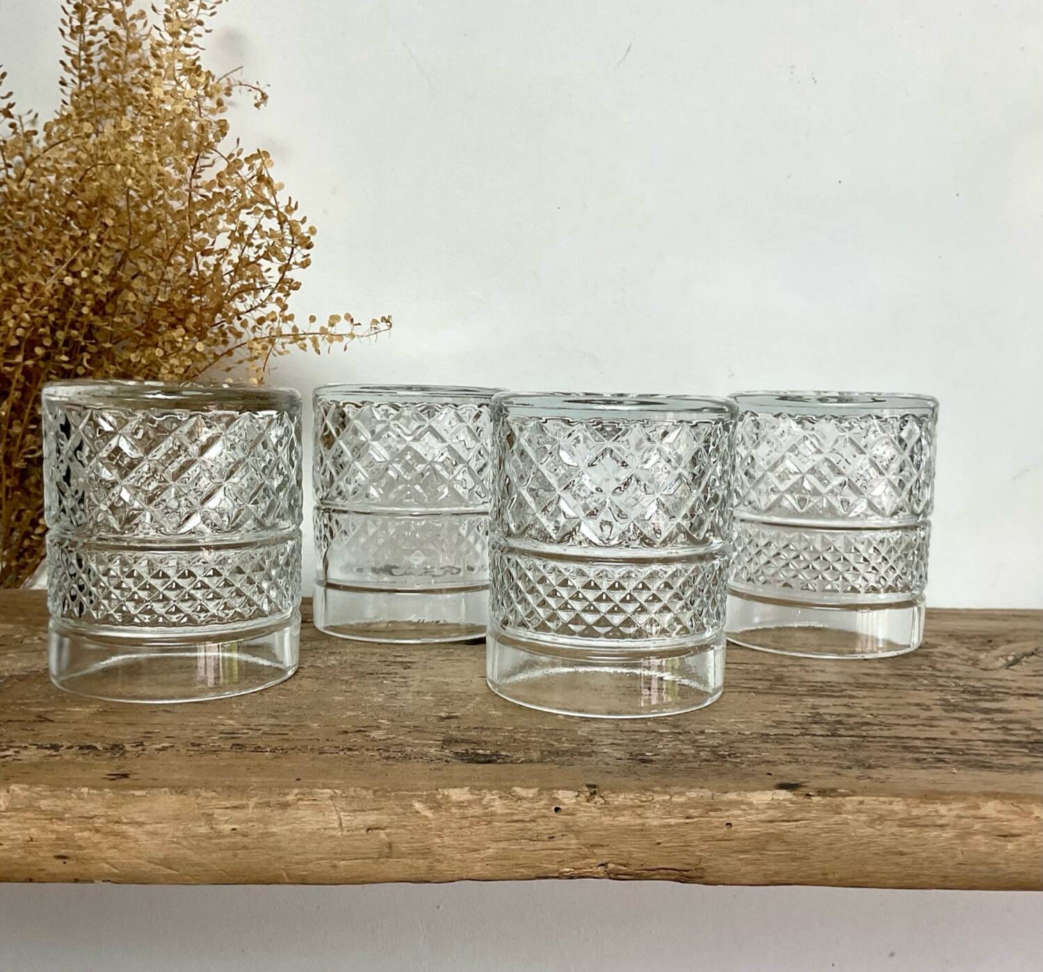 4 verres à whisky vintage 