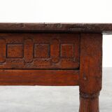 Oak hand-carved side table in wabi wabi style, Spain, 17th Century
