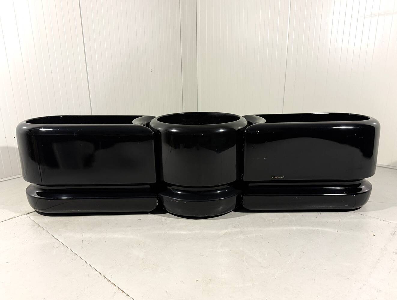 Luigi Colani set of 3 room dividing black planters 1970’s
