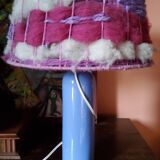 Digoin sandstone lamp from the 70s wool lampshade