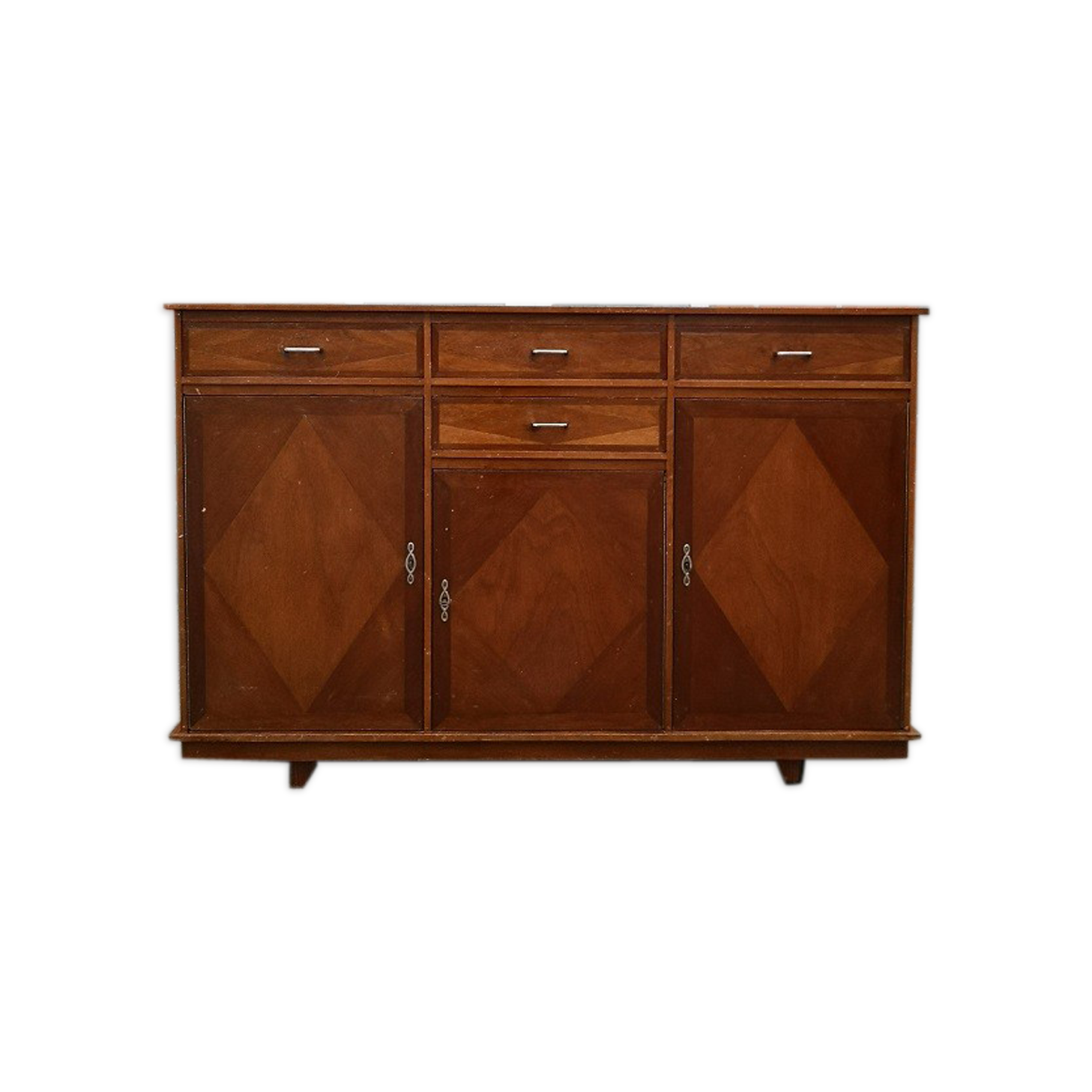 Buffet 3 portes 4 tiroirs 1950 mobilier d'art populaire