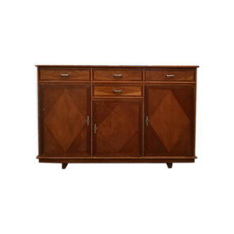Buffet 3 portes 4 tiroirs 1950 mobilier d'art populaire