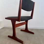Set of 6 old Scandinavian chairs from the 60s, vintage teak