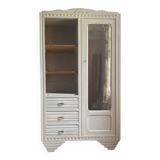 Parisian Art Deco period armoire – cream patina