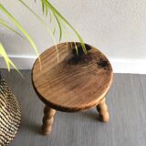 Tabouret tripode bois