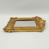 Golden resin mirror to hang
