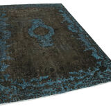 Hand-Knotted Distressed Oriental 1980s 172 cm x 271 cm Brown Carpet