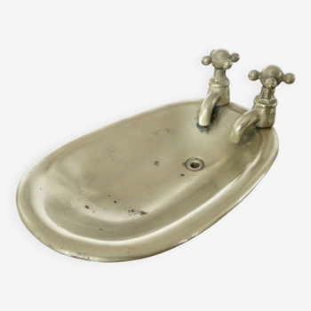 Ancien porte savon art déco en forme de baignoire en bronze années 30 40