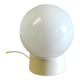 Table lamp white glass globe – 60s/70s