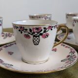 18-piece porcelain coffee set signed "Aux Lions de Faïence Paris"