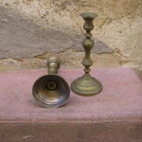 Pair of candle holders with oriental decoration