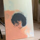 Set of two acrylic paintings on canvas - diptych