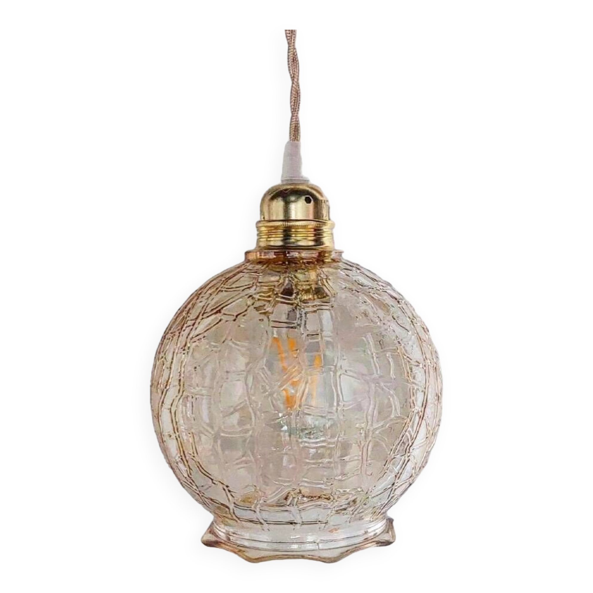 Vintage amber walking lamp