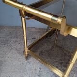 Serving rolling table golden aluminum ep 1970 vintage