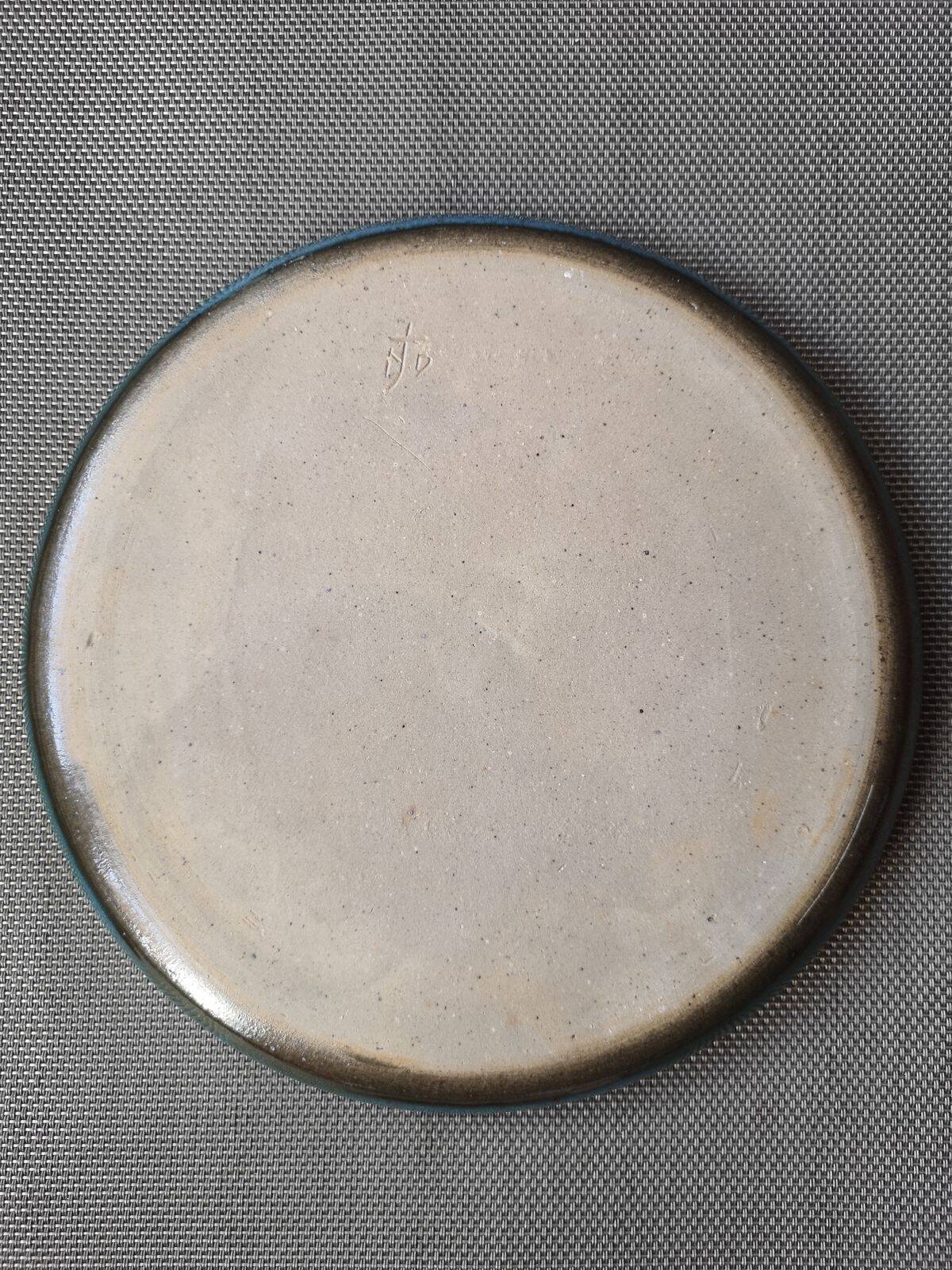Enamelled stoneware plate - 1970s