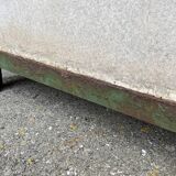 Pair of Large planters in fiber cement and metal 1950 eternit