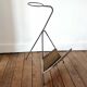 Wicker and metal magazine holder