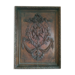 Panneau de bois sculpté décor
