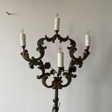 Florentine floor lamp in old painted sheet metal