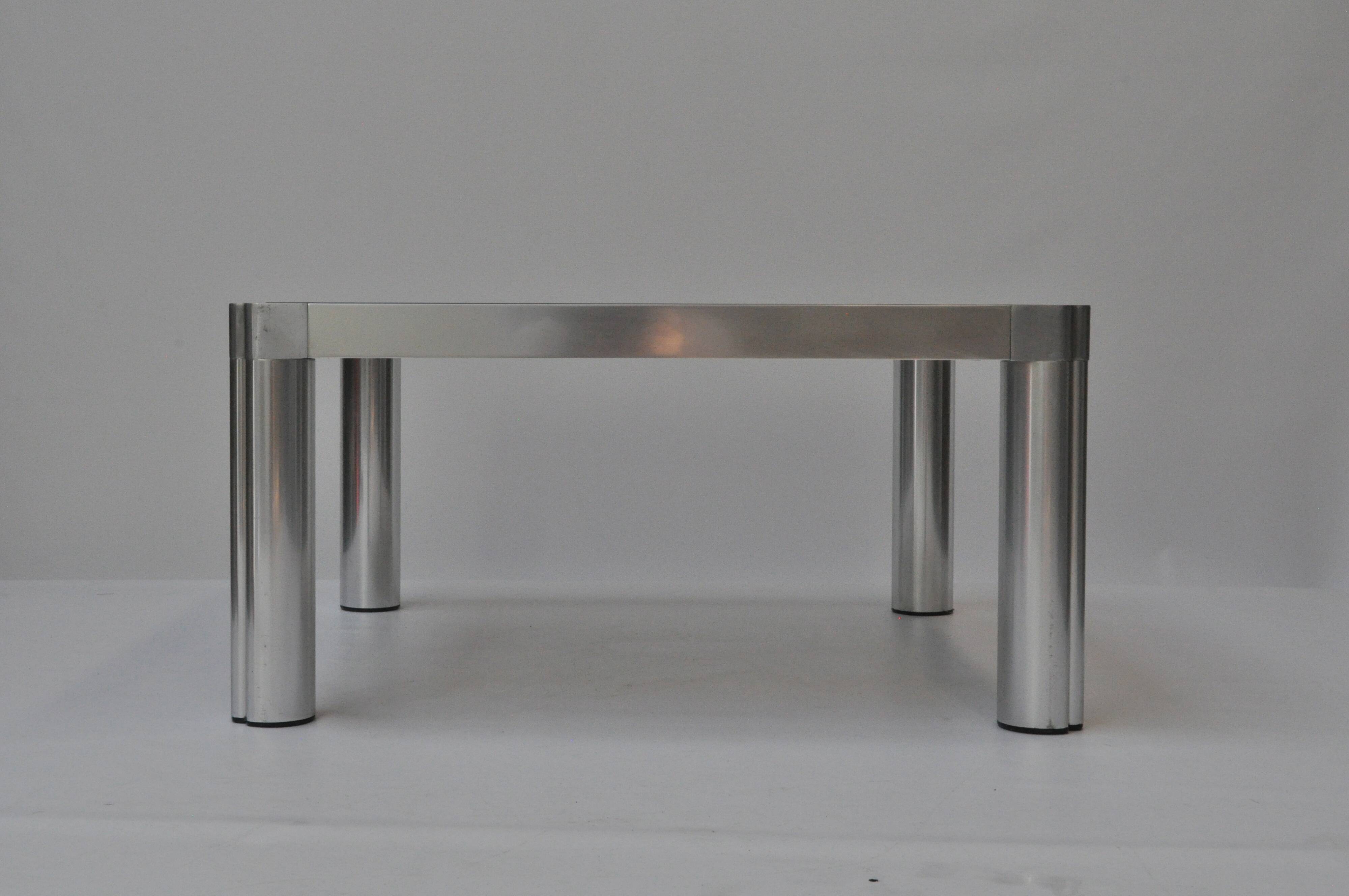 Table basse Artifort T100 par Kho Liang Ie – Verre fumé original – Années 1970