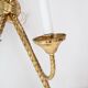 Pair of large gilded brass Noeud wall lights