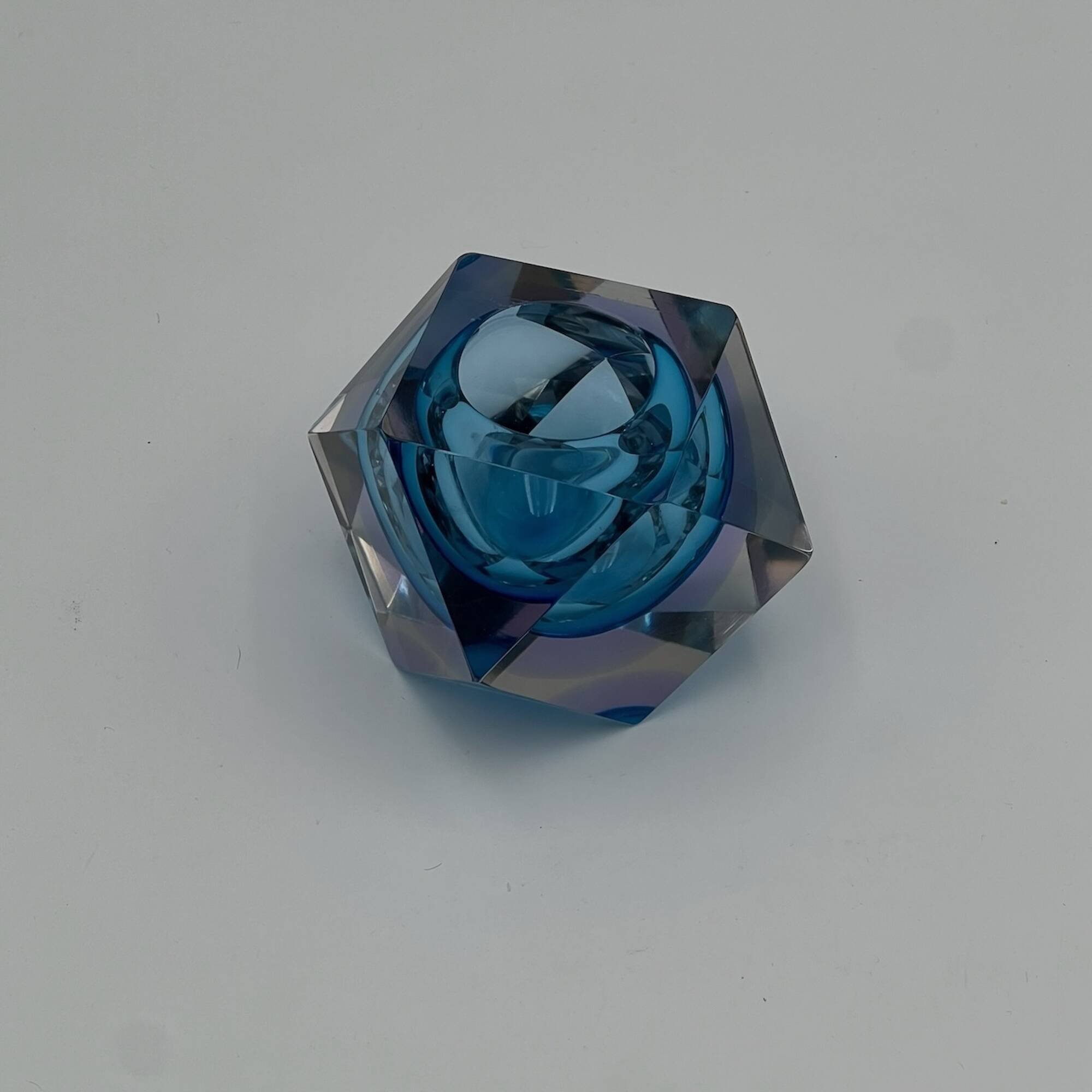 Pair of Artisanal Murano 'Sommerso' Glass Vases, 1960s