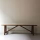 Rustic wooden bench, vintage 1960