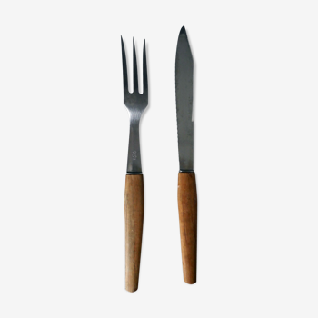 Couteau et fourchette à gigot