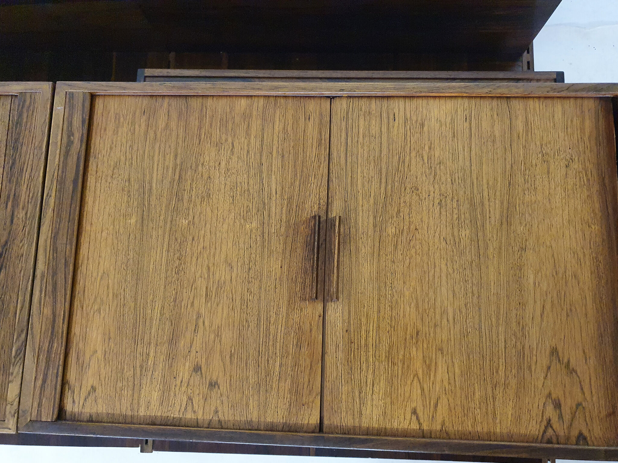 Bibliothèque murale en palissandre par Kai Kristiansen pour Feldballes Mobelfabrik, Danemark années 1950