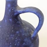 Mid-Century blue Klein vase Heyne ceramics, Germany, 1960s