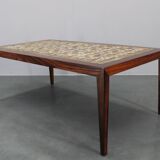 Mid-century Danish Haslev Mobelsnedkeri coffee table with Royal Copenhagen ceramic tiles