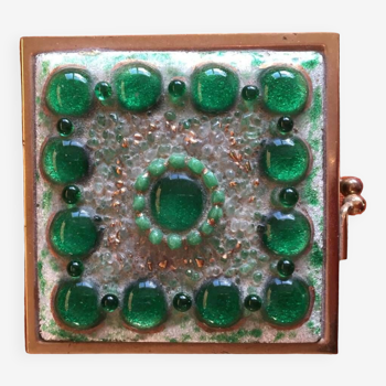 Gold and emerald green photo holder