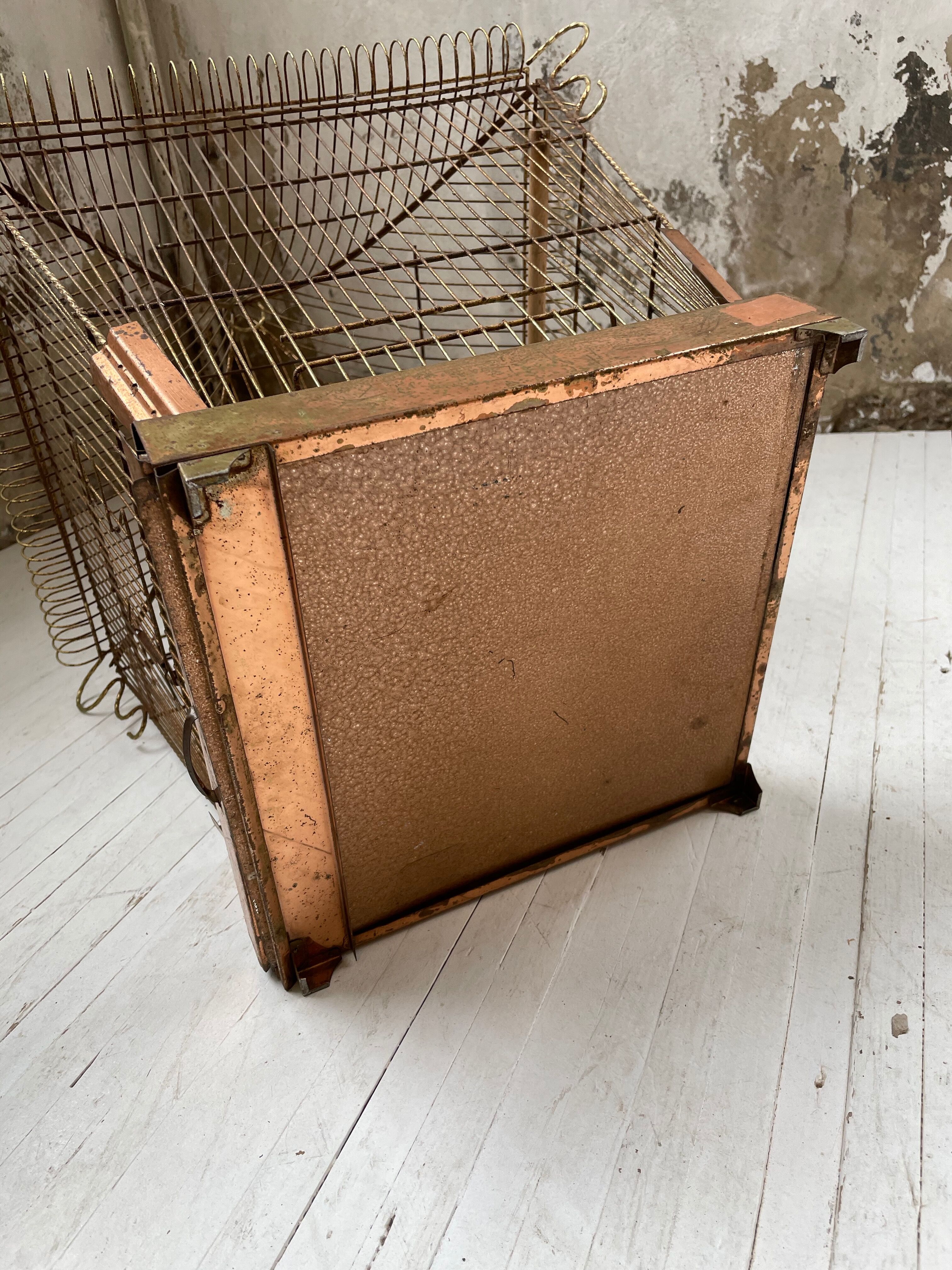 Vintage gold metal cage