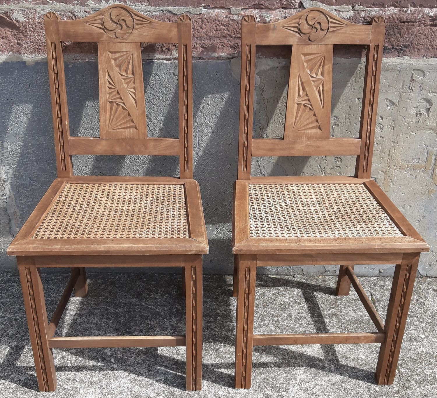 Set of 2 50s bistro chairs