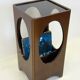 Vinyl storage side table — Italy, 1960s