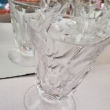 9 glasses with beveled foot 60's